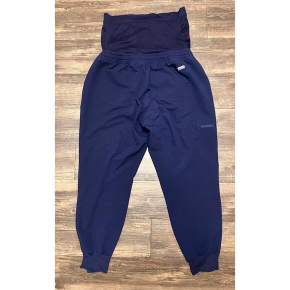 FIGS Maternity Navy Jogger Scrub Pants Zamora L/P Petite Large Stretch Nurse - Picture 4 of 11